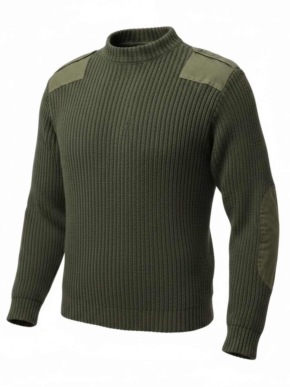 NWT - USMC Green Sweater with Epaulets (Woolly Pully)